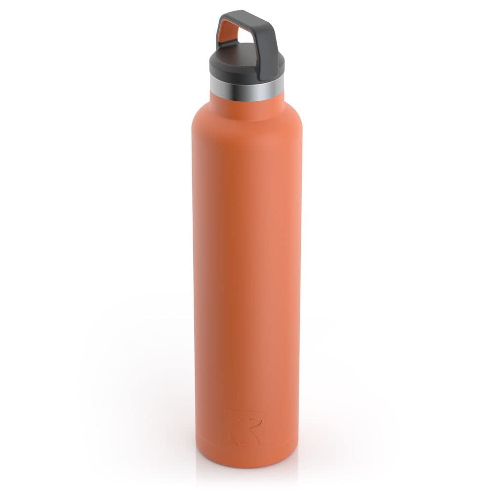 RTIC 26 oz Vacuum Insulated Water Bottle, Metal Stainless Steel Double Wall Insulation, BPA Free Reusable, Leak-Proof Thermos Flask for Hot and Cold Drinks, Travel, Sports, Camping, Burnt Orange