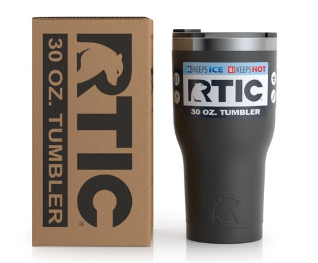 RTIC 30 oz. Vacuum Insulated Stainless Steel Tumbler - Matte Charcoal