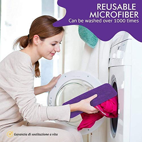 Vorfreude Spray Mop Microfibre Pads, 2 Pack, Machine Washable, Reusable, 25cm x 40cm Wipes for Cleaning Dry or Wet Floors