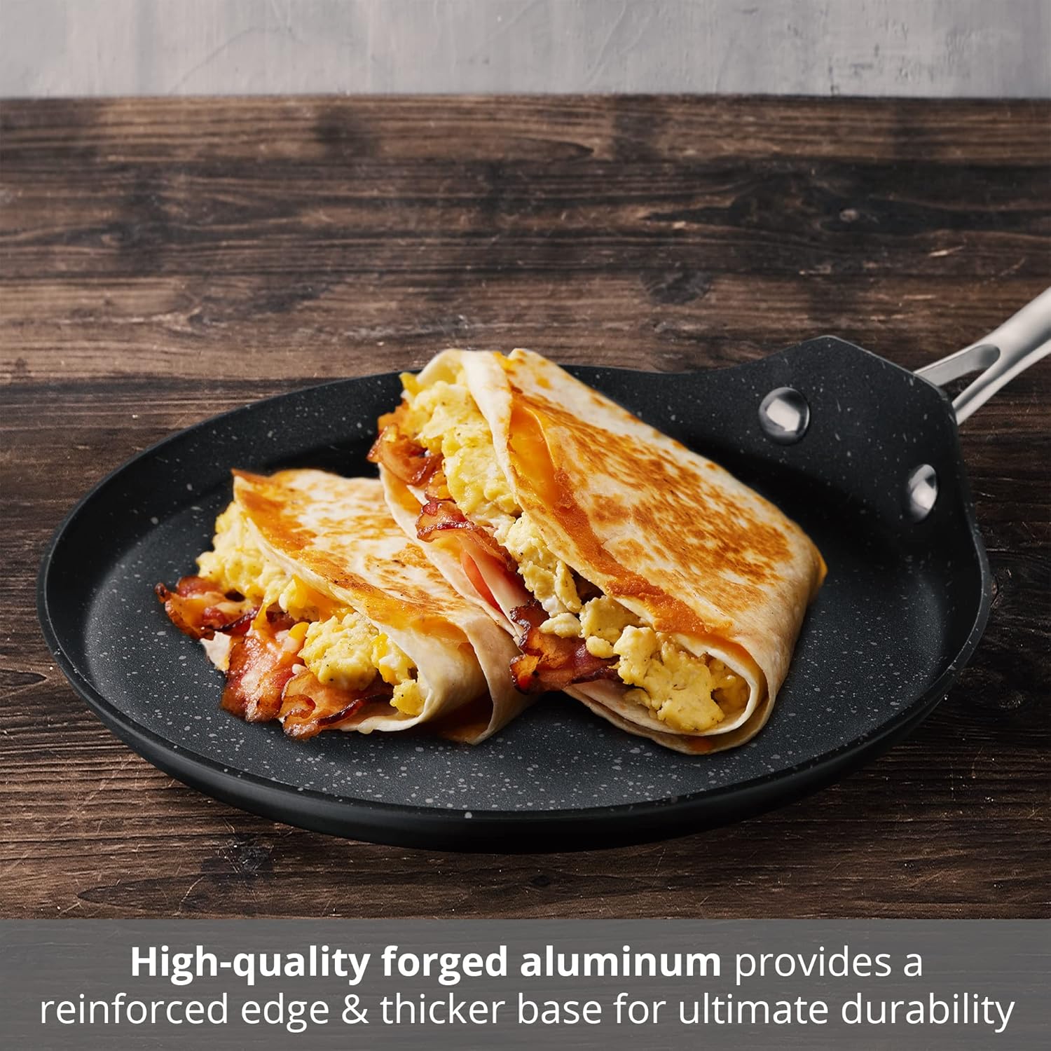 Vital by MasterPRO - 9.5" Forged Aluminum Titanium-Reinforced Non-Stick Griddle