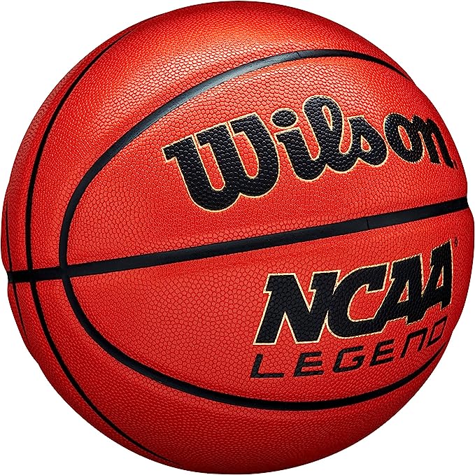 Wilson NCAA Legend Basketball, Orange, Size 6