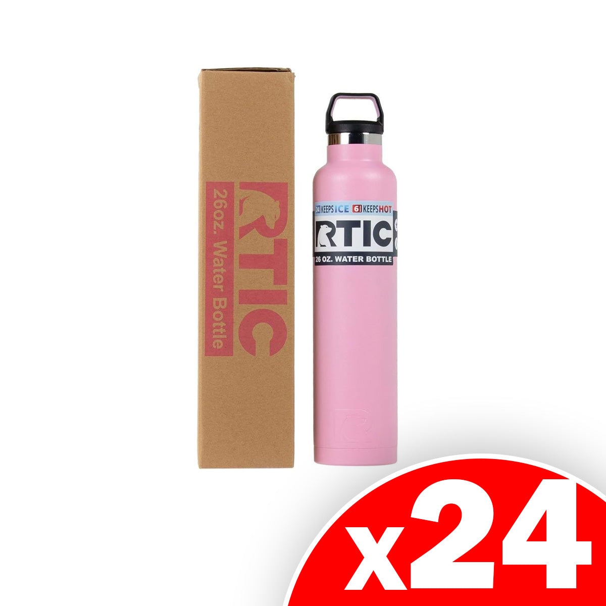 RTIC 26 oz Vacuum Insulated Water Bottle, 24 Pack