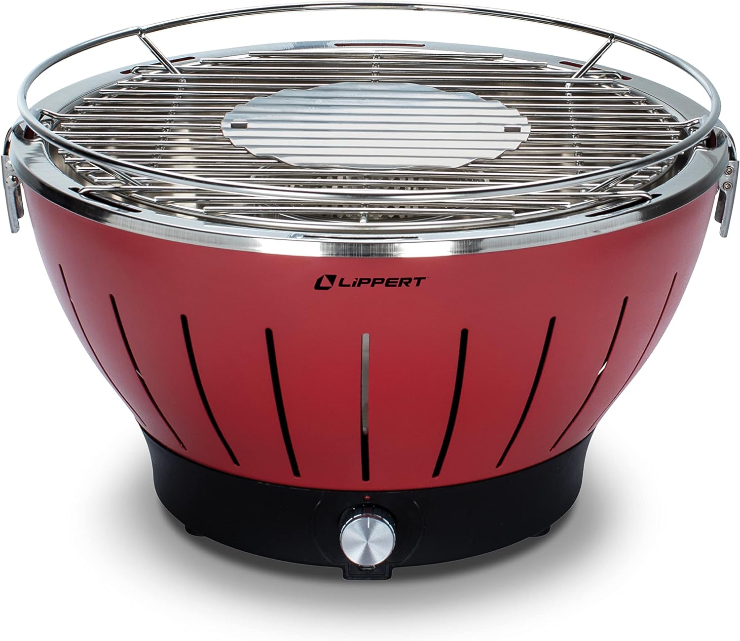 Lippert Odyssey Lightweight Portable Charcoal Grill, Red