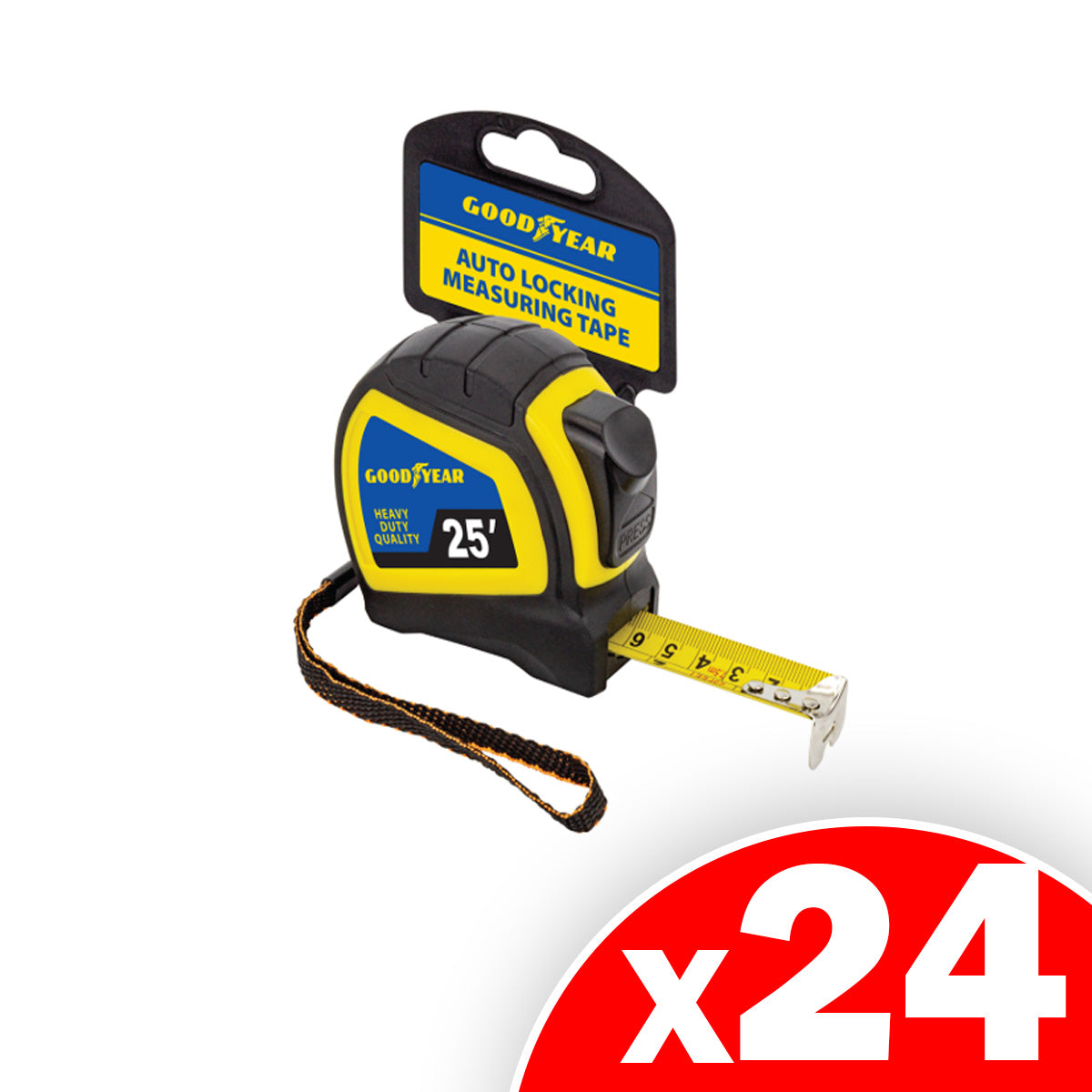 Good Year 25' Tape Measure, 24 Pack