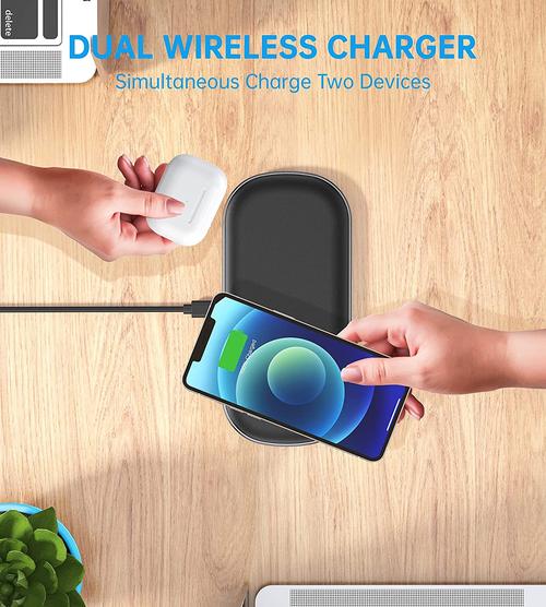 Choetech Dual Wireless Charger, QI Certified 5 Coils Fast Wireless Charging Pad, 4 Pack