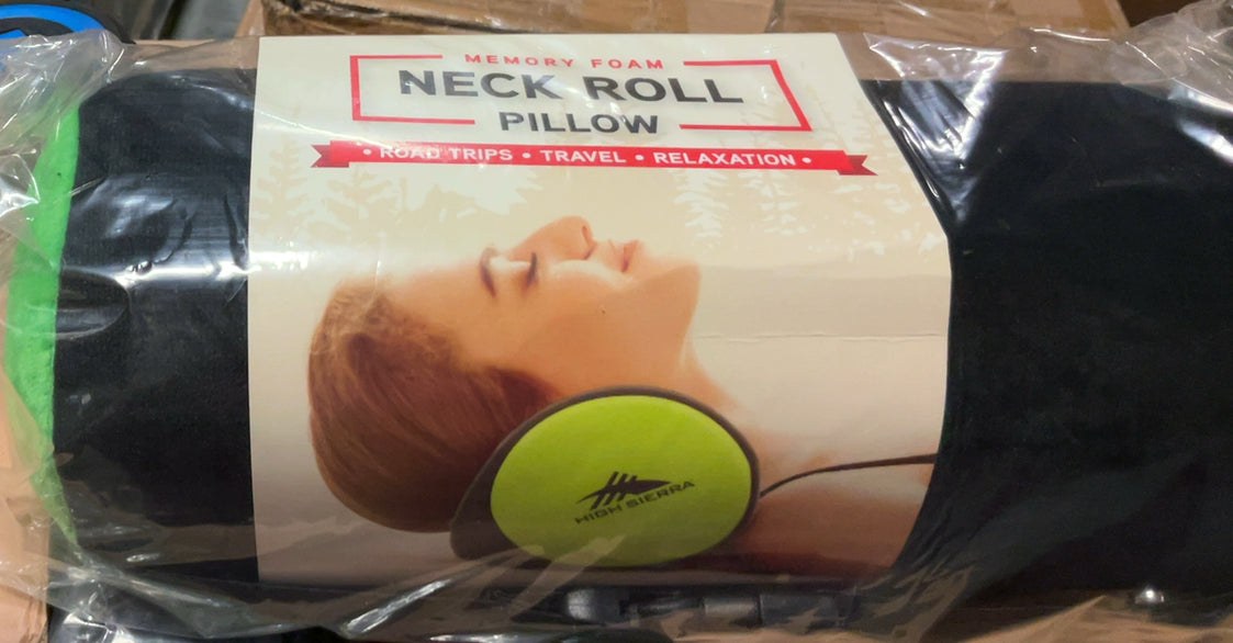 High Sierra Memory Foam Neck Roll Travel Pillow