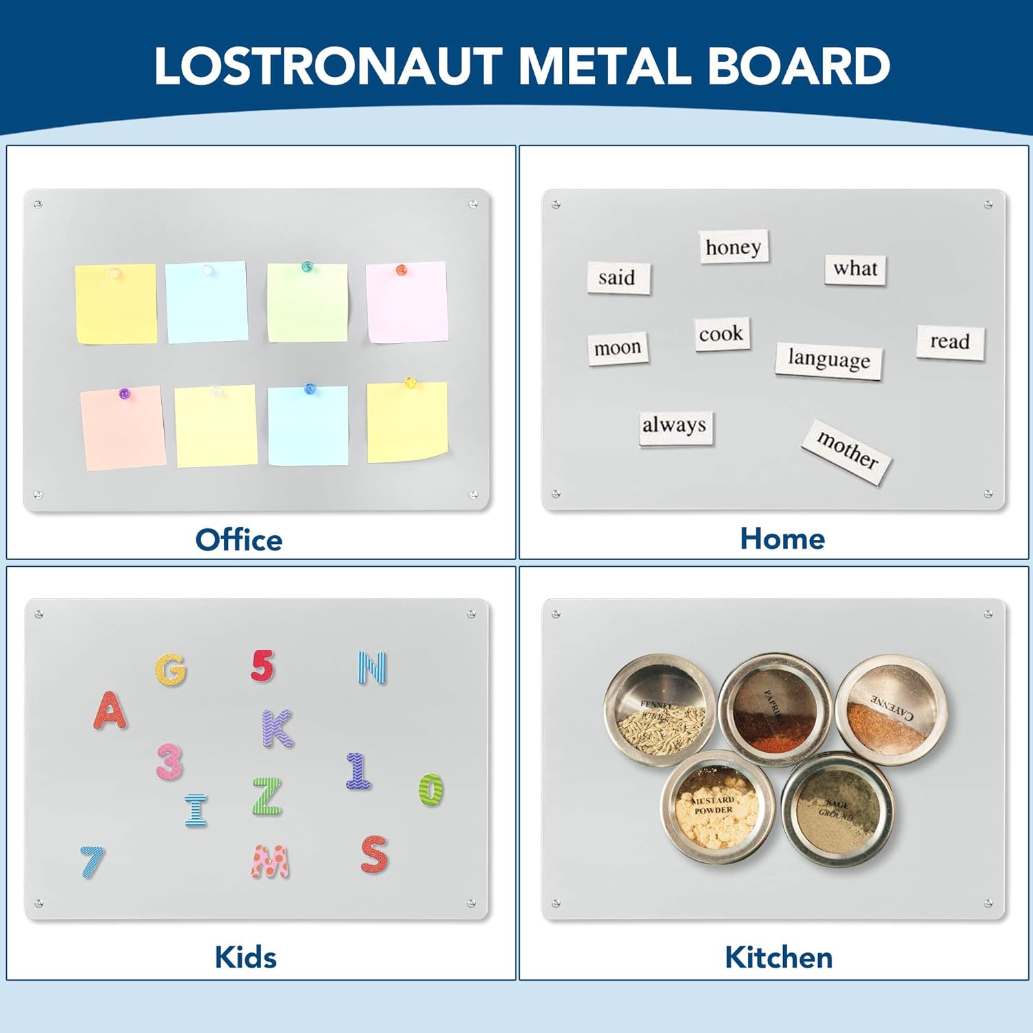 Lostronaut Magnetic Metal Board 17.5 x 12, 20 Pack