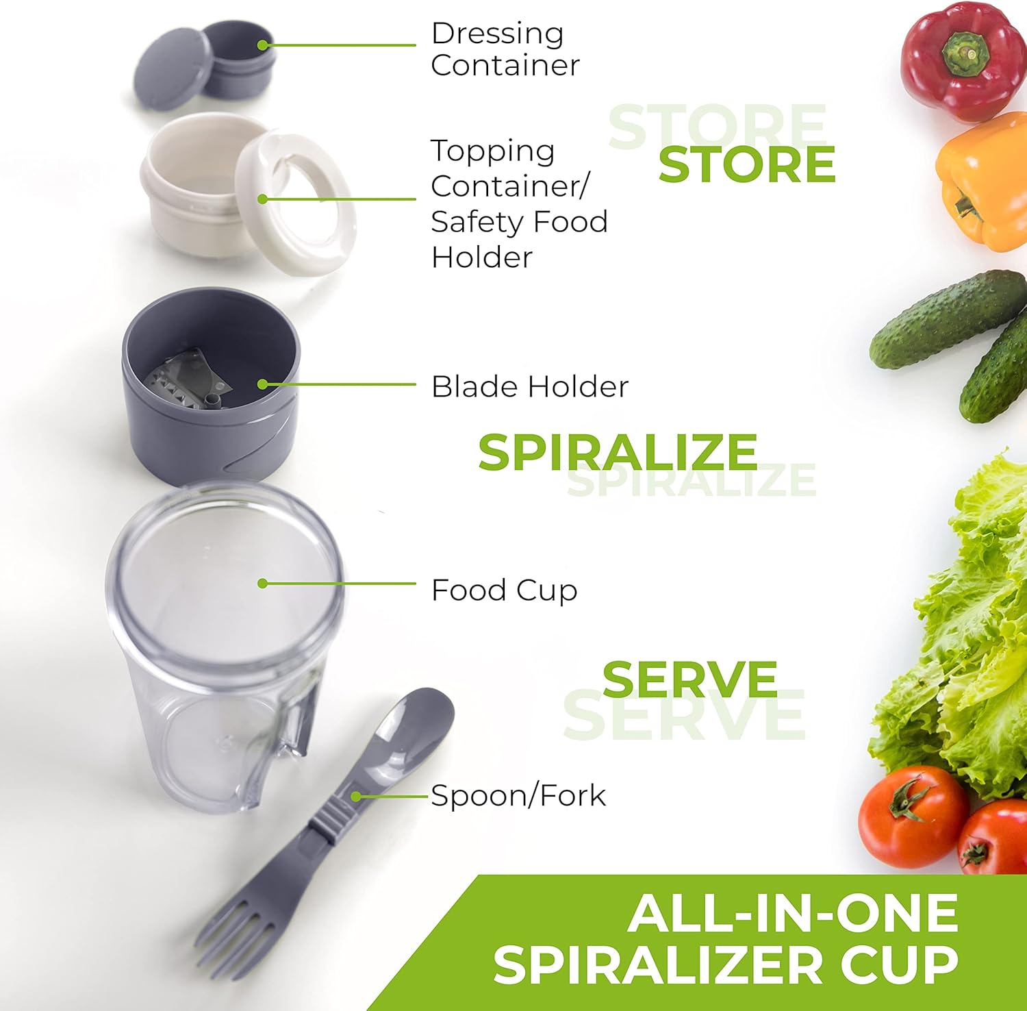 Mueller Spiralizer for Veggies, 2 Pack