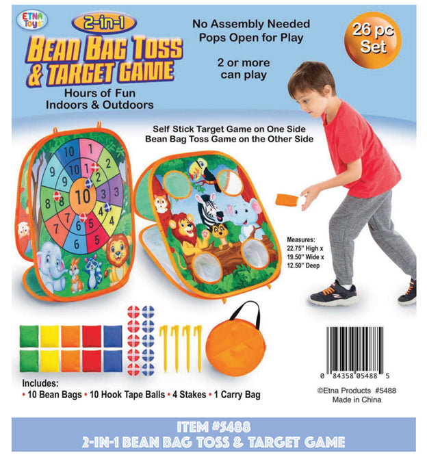 ETNA Toys 2-in-1 Bean Bag Toss & Target Game, 26 Piece Set