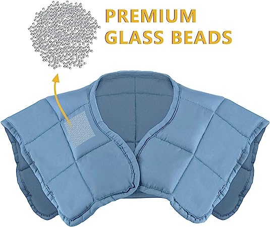 Sedona House Weighted Neck Wrap & Eye Mask, Blue