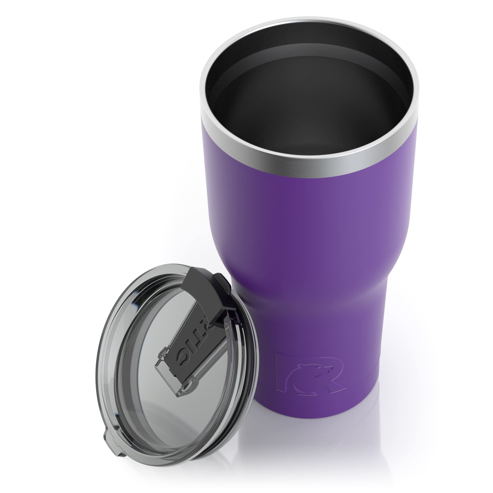 RTIC 30 oz Insulated Tumbler Stainless Steel Coffee Travel Mug with Lid, Spill Proof, Hot Beverage and Cold, Portable Thermal Cup for Car, Camping, Majestic Purple