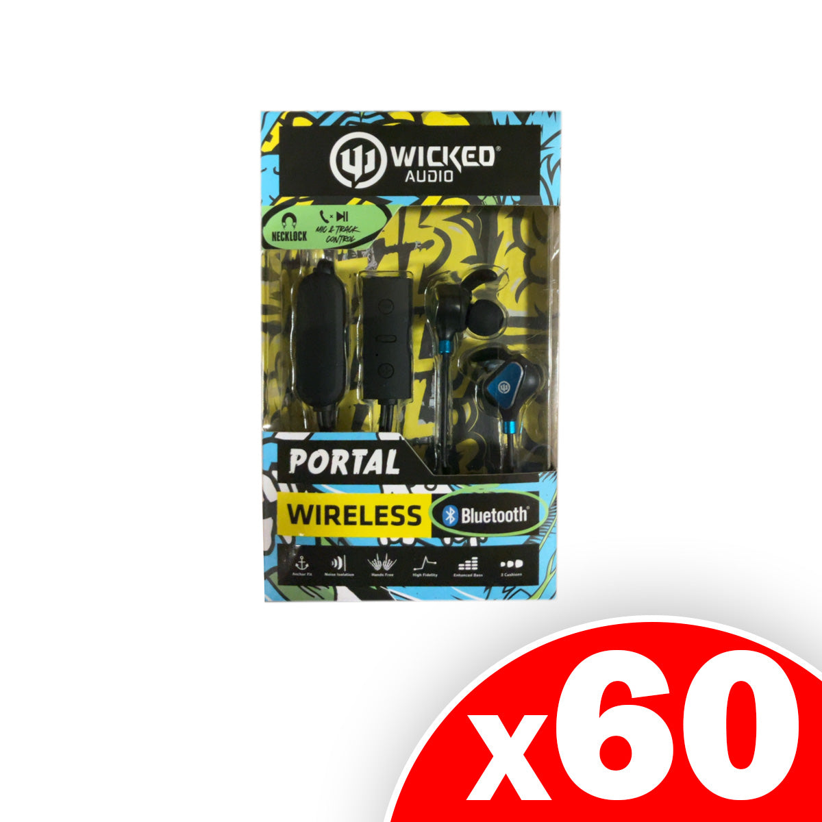 Wicked Portal Earset (Twilight Blue), 60 Pack