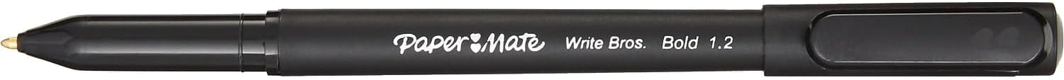 Paper Mate 1.2mm Ballpoint Pen with Black Ink, 12 Pack