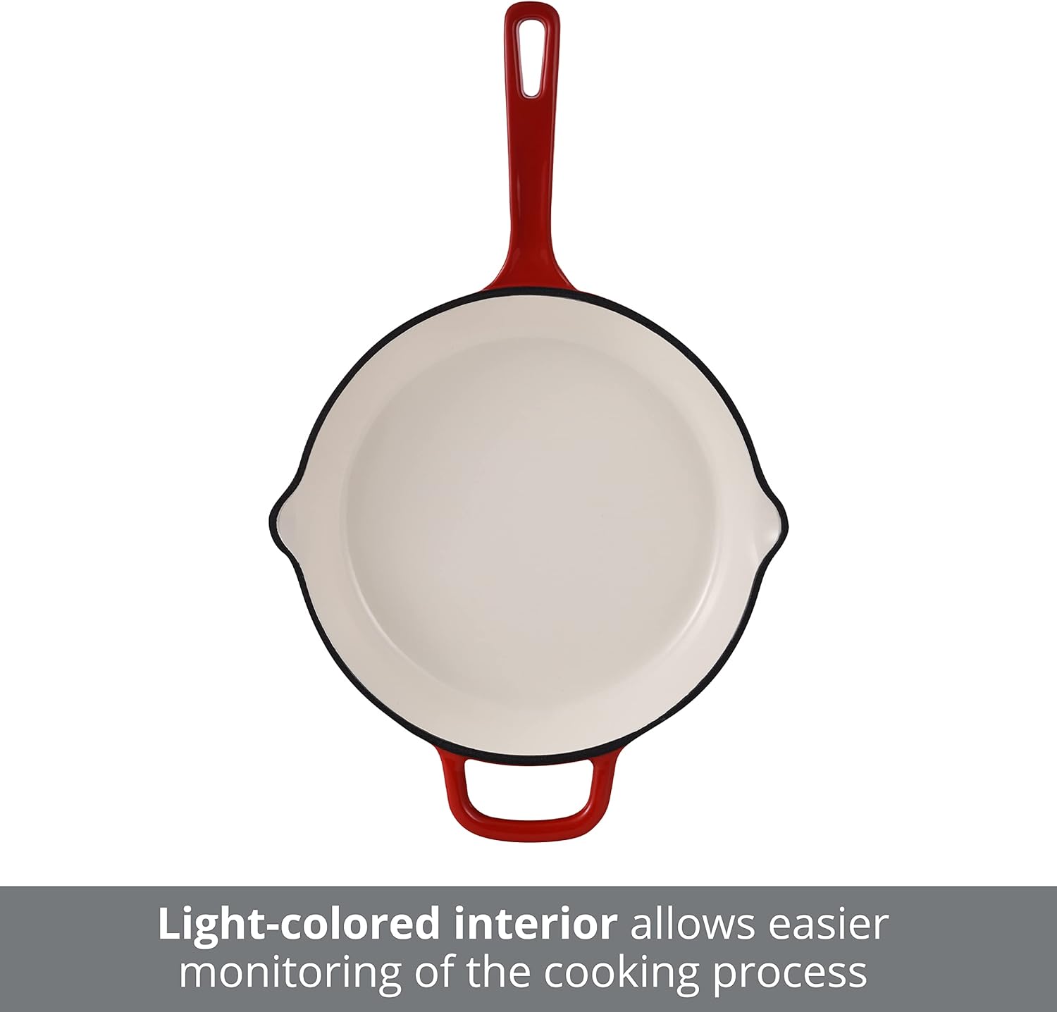 Legacy by MasterPRO - 10" Legacy Enamel Cast Iron Fry Pan, Red