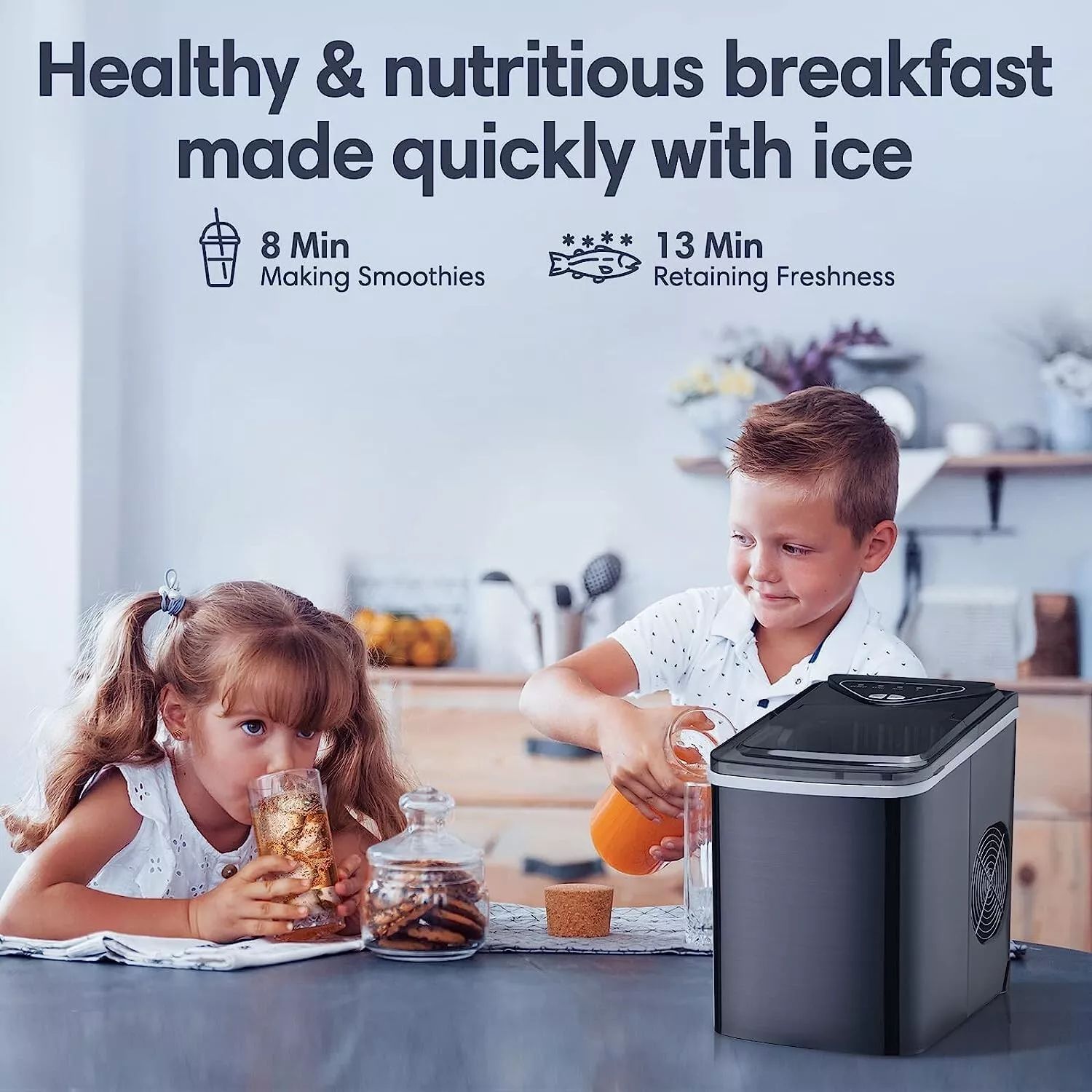 Trustech 26LB Self-Cleaning Quiet Compact Portable Ice Maker Machine