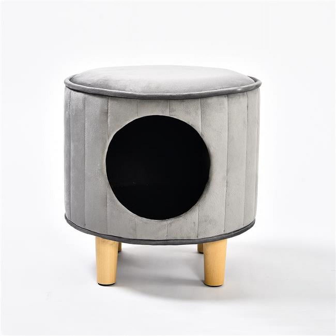 Max & Marlow Hide-A-Way Plush Cat Condo Stool