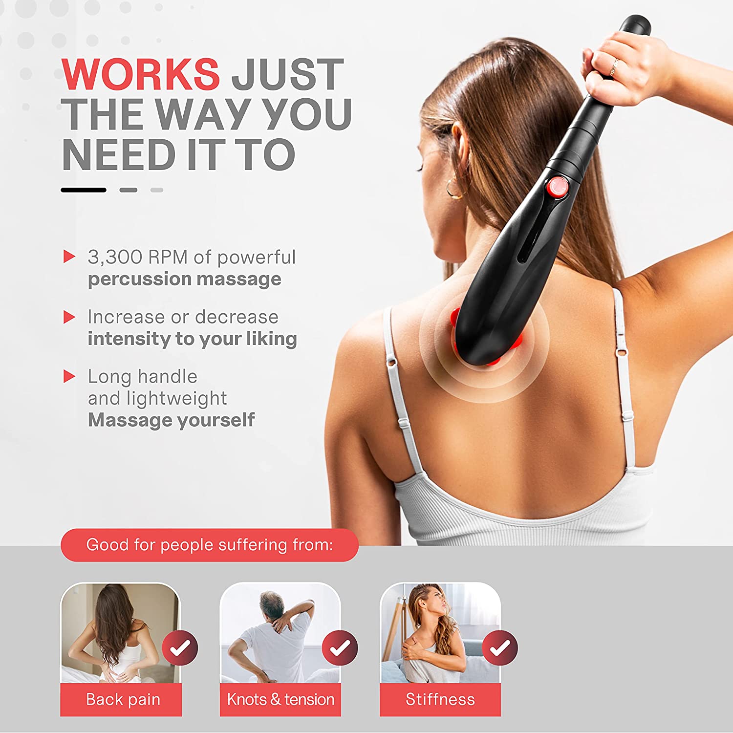 Belmint Rechargeable Deep Tissue Handheld Massager