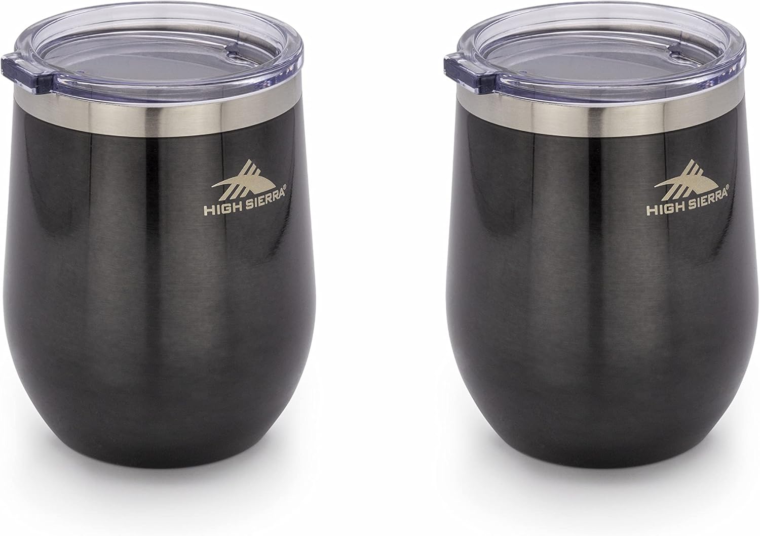 High Sierra 12 oz Wine Tumbler with Lid, 2 Pack