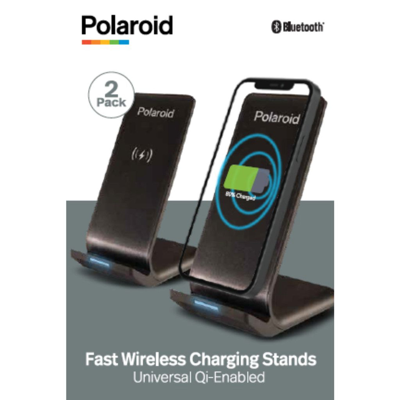 Polaroid Fast Wireless Charging Stand (2-Pack)