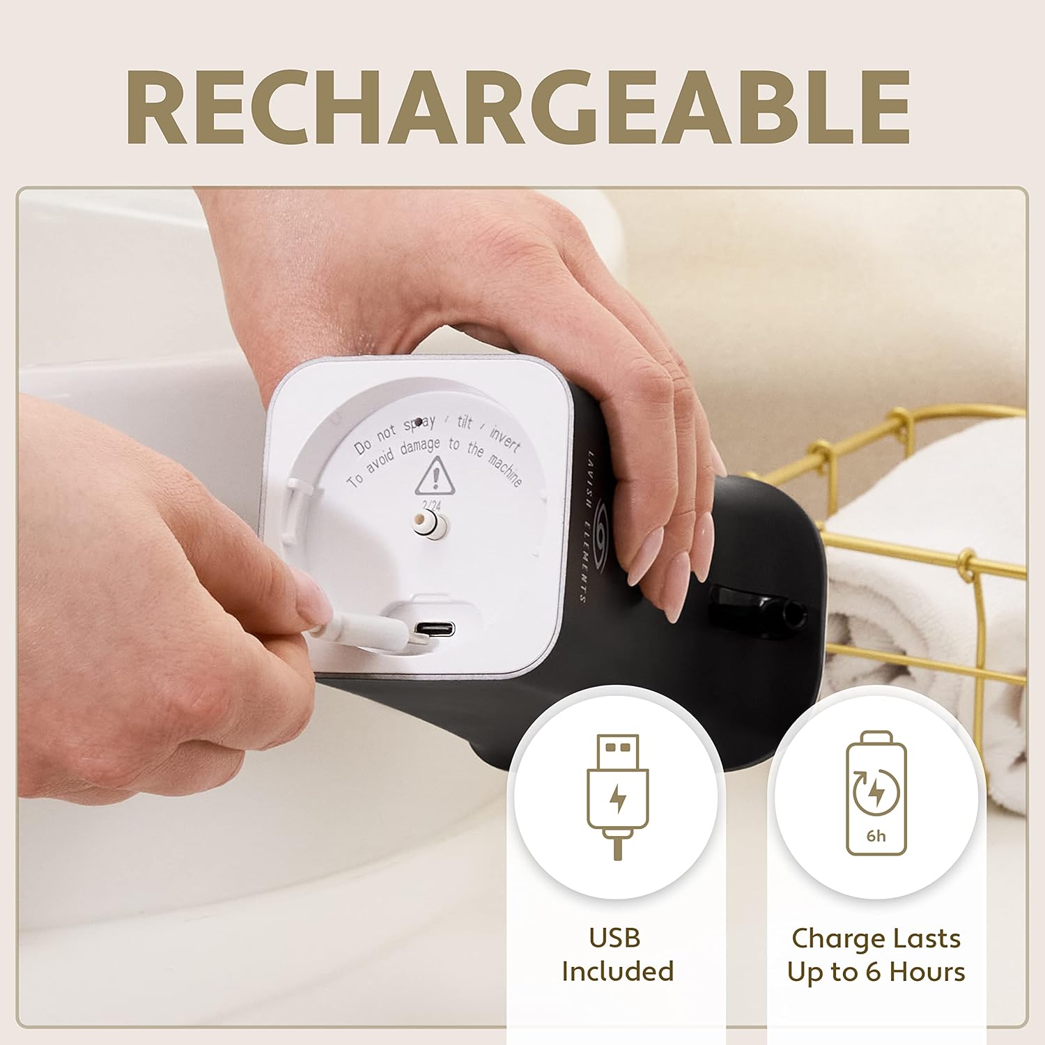 Leebeez Touchless Rechargeable Automatic Soap Dispenser, 2 Pack