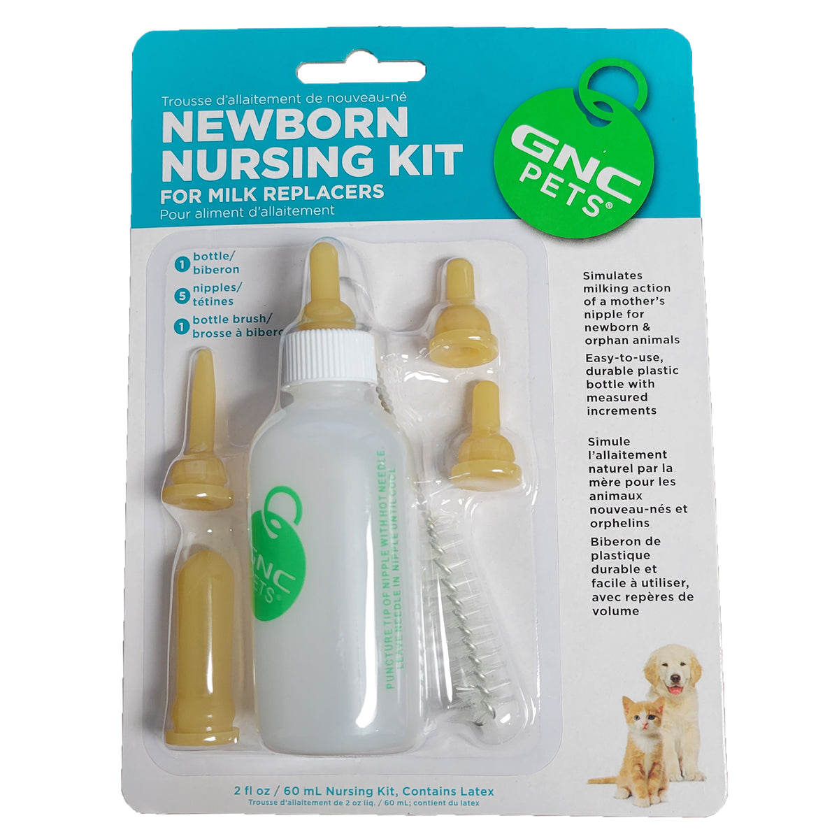 GNC Pets Newborn Nursing Kit for Puppy & Kitten Milk Replacers