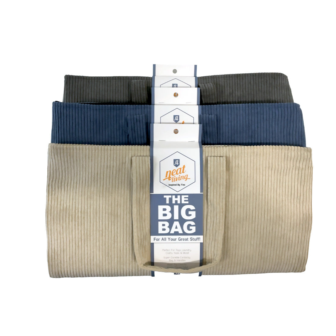 The Big Bag, Utility Bag, Lug in Style! 2 Pack (Assorted Colors)