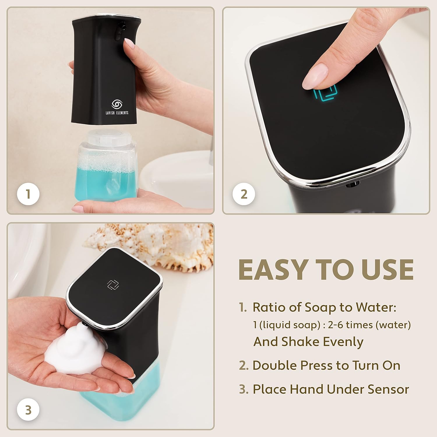 Leebeez Touchless Rechargeable Automatic Soap Dispenser