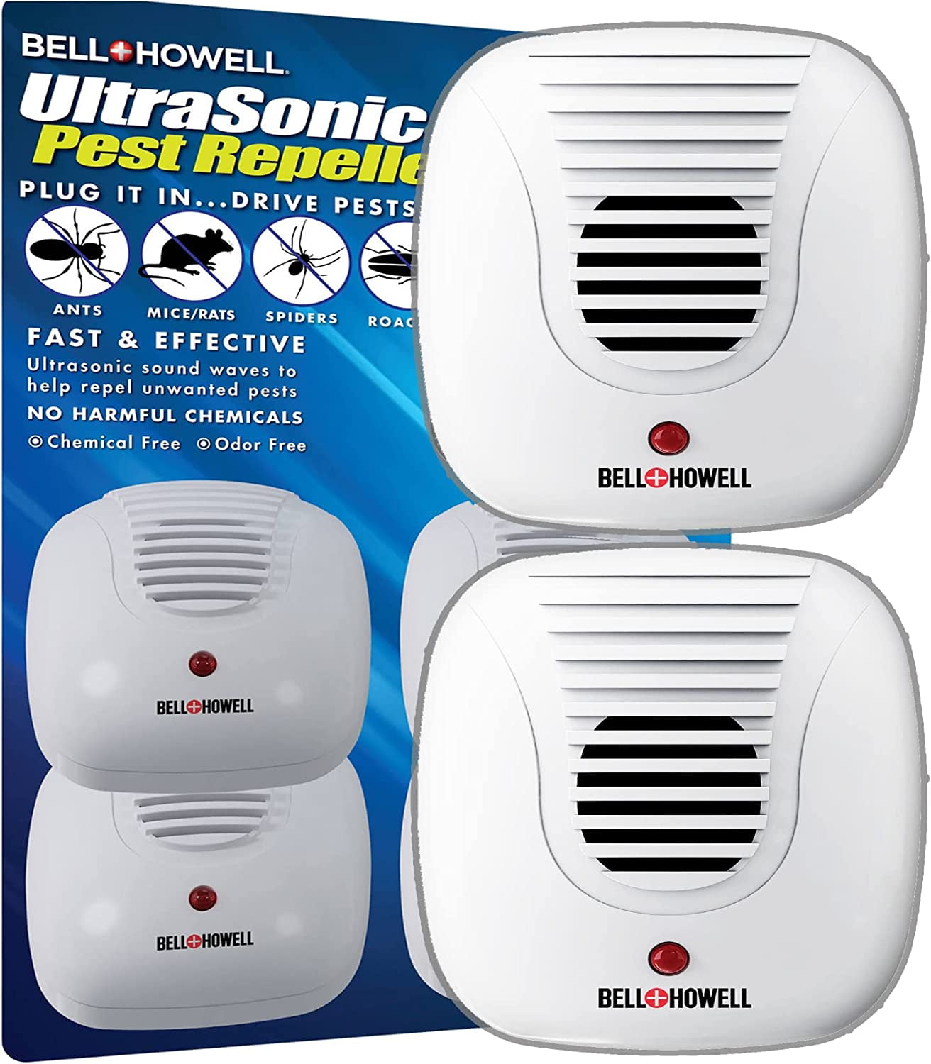 Bell + Howell Pest Repeller, Set of 2 Ultrasonic Pest Repeller