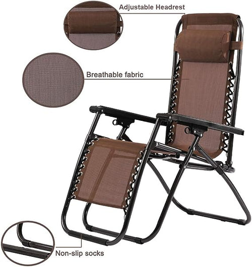 Trapper's Peak Zero Gravity Folding Chairs (Brown)