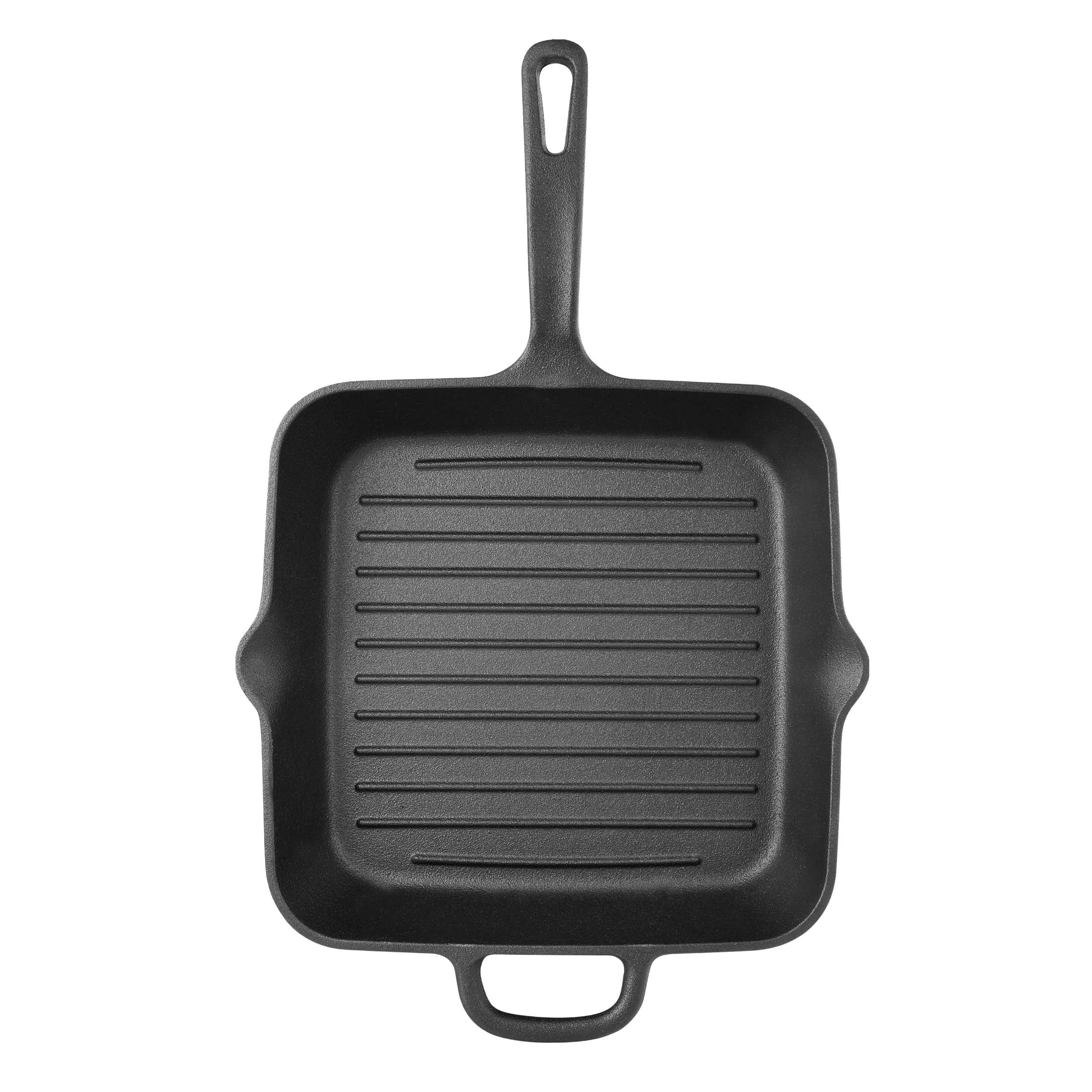 BBQ by MasterPRO - 10" Pre-Seasoned Cast Iron Square Grill Pan