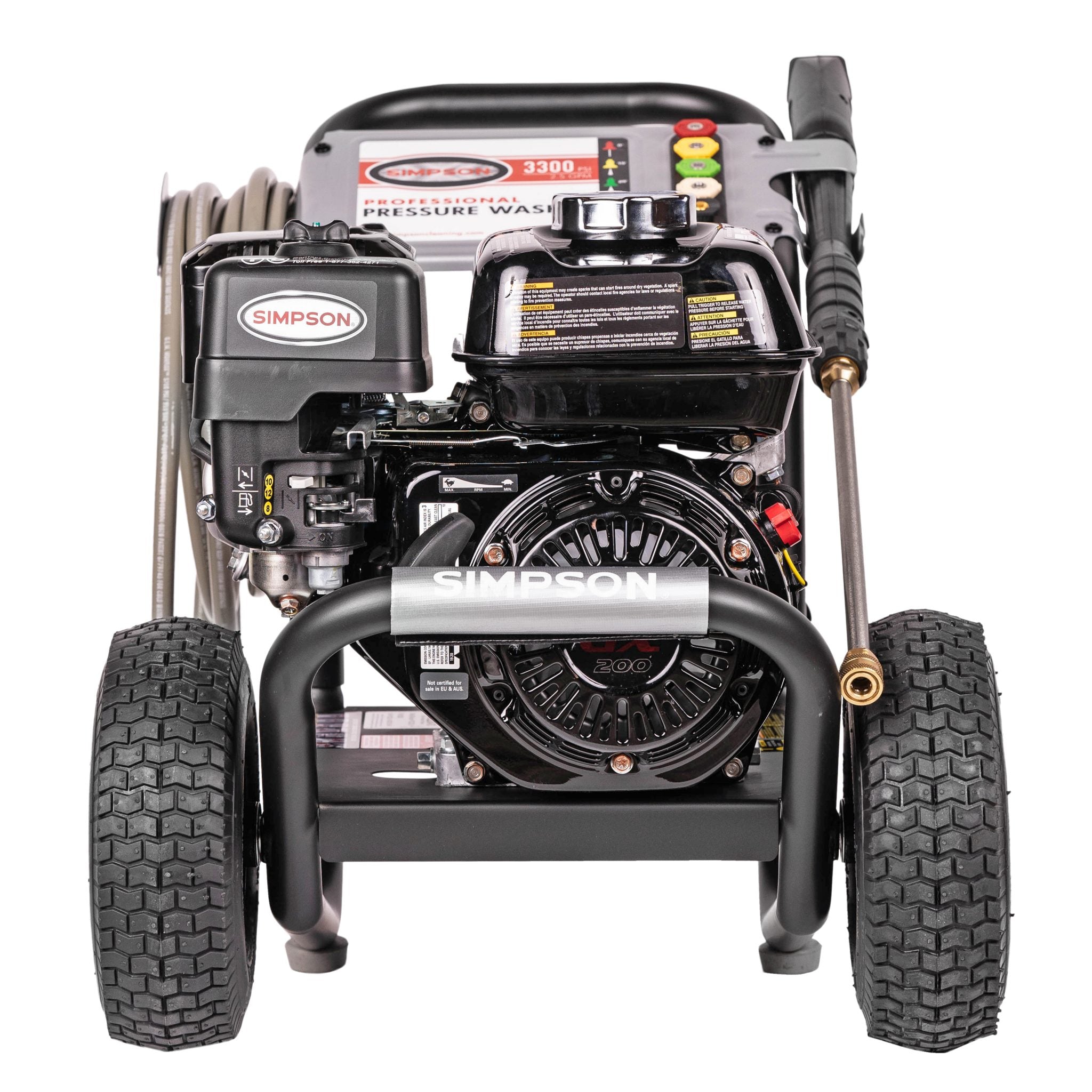 Simpson 3300 PSI at 2.4 GPM HONDA GX200 with AAA Triplex Pump Cold Water Professional Gas Pressure Washer (Refurbished)