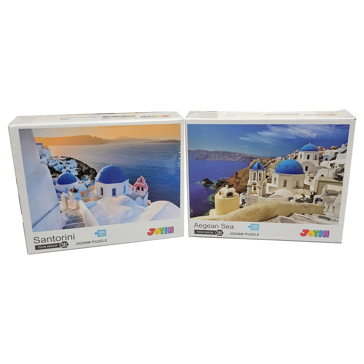 JOYIN 2-1 Santorini and Aegean Jigsaw Puzzle 1000 Piece