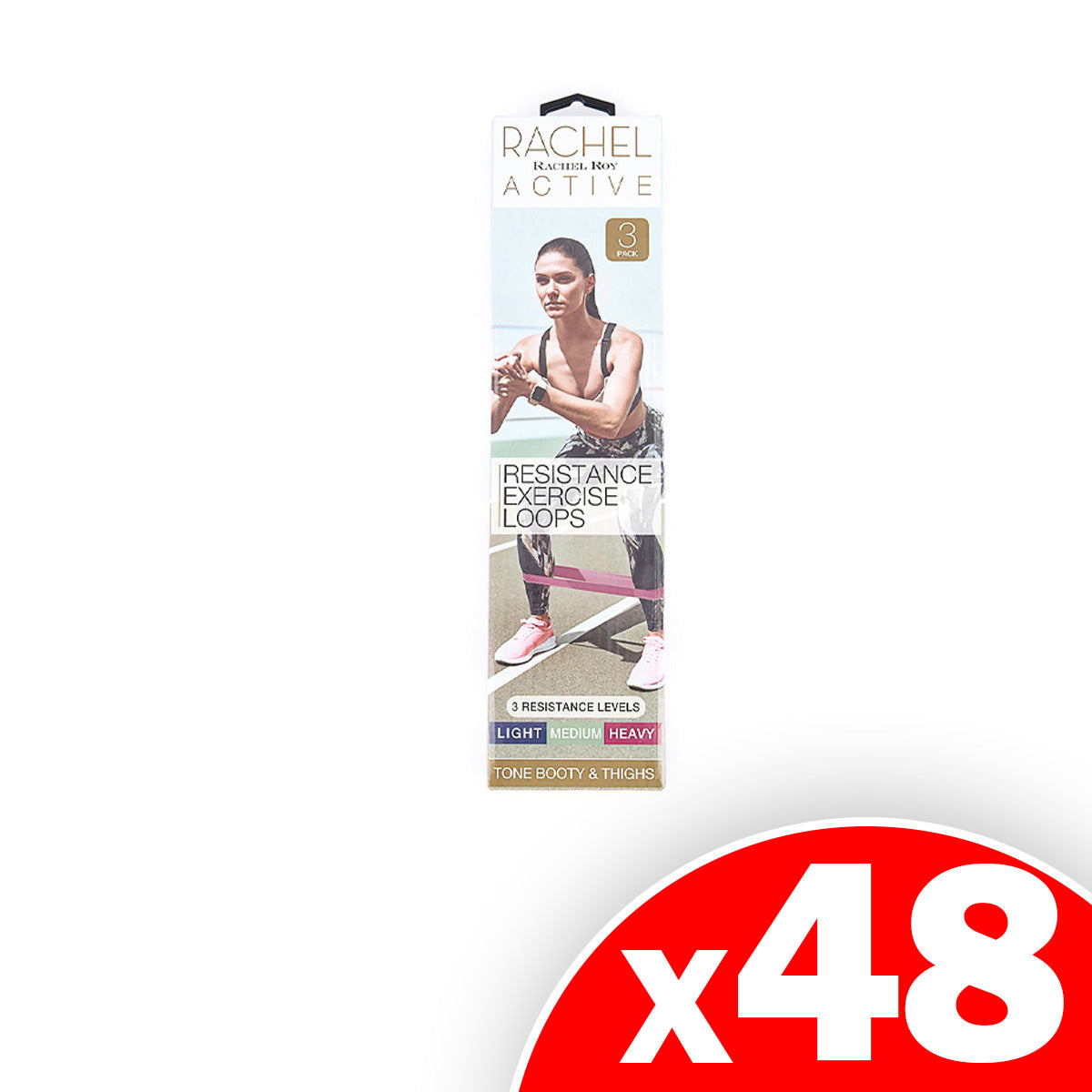 Rachel Roy Resistance Exercise Loops, 48 Packs of 3