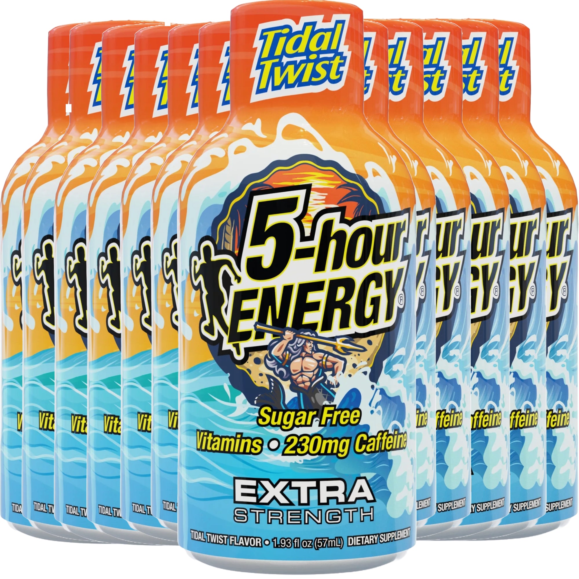 5-Hour Energy Shot, Extra Strength TIDAL TWIST SUGAR FREE Limited Edition, 1.93 Oz, 12 Count (Display Box)