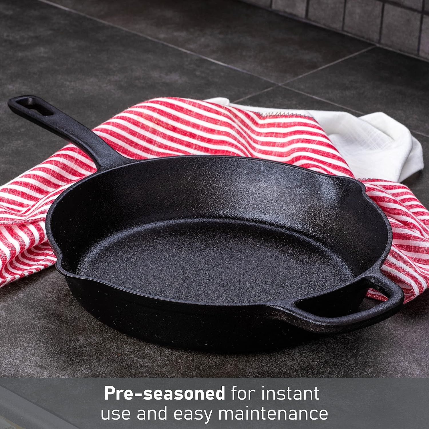 BBQ by MasterPRO - 10" PreSeasoned Fry Pan