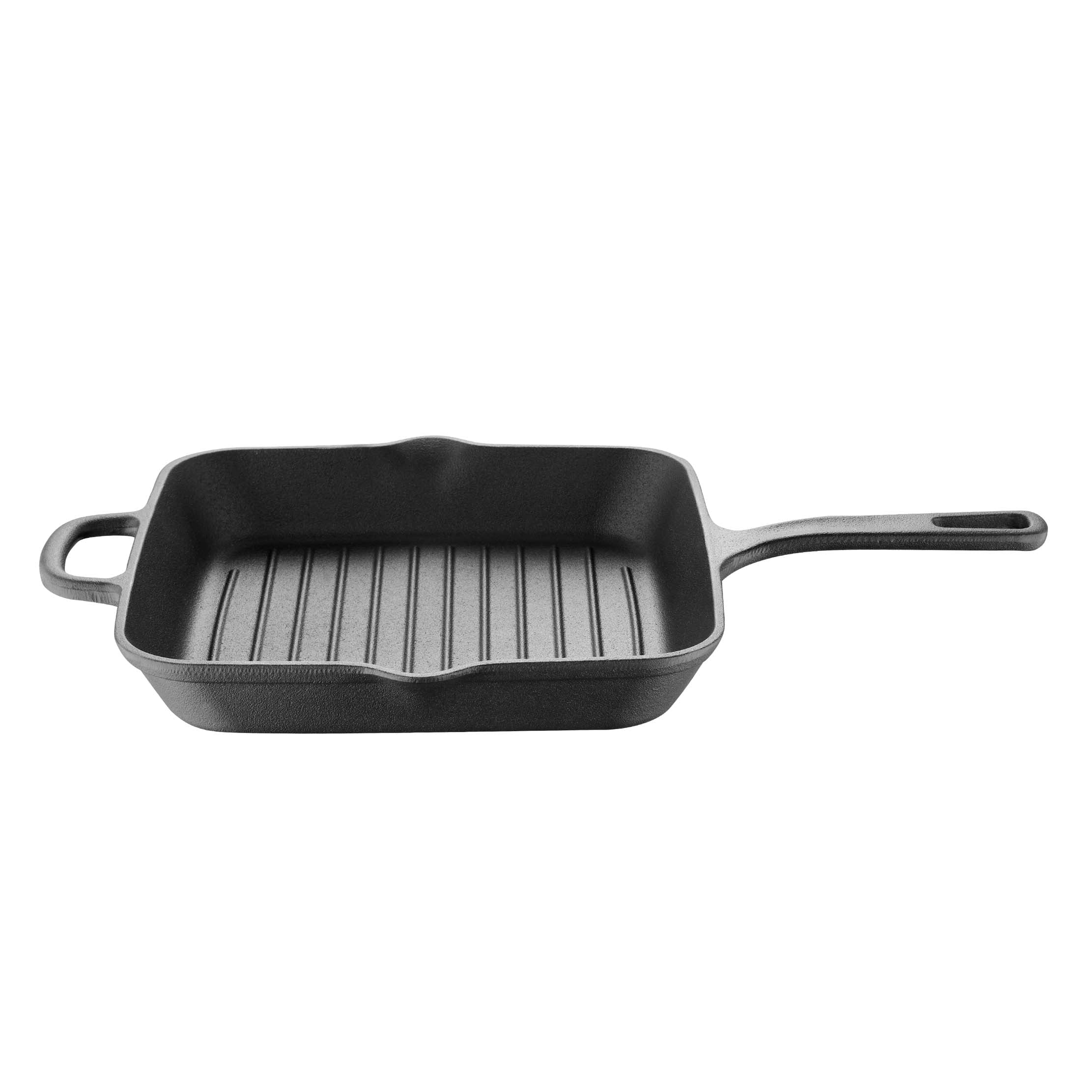 BBQ by MasterPRO - 10" Pre-Seasoned Cast Iron Square Grill Pan