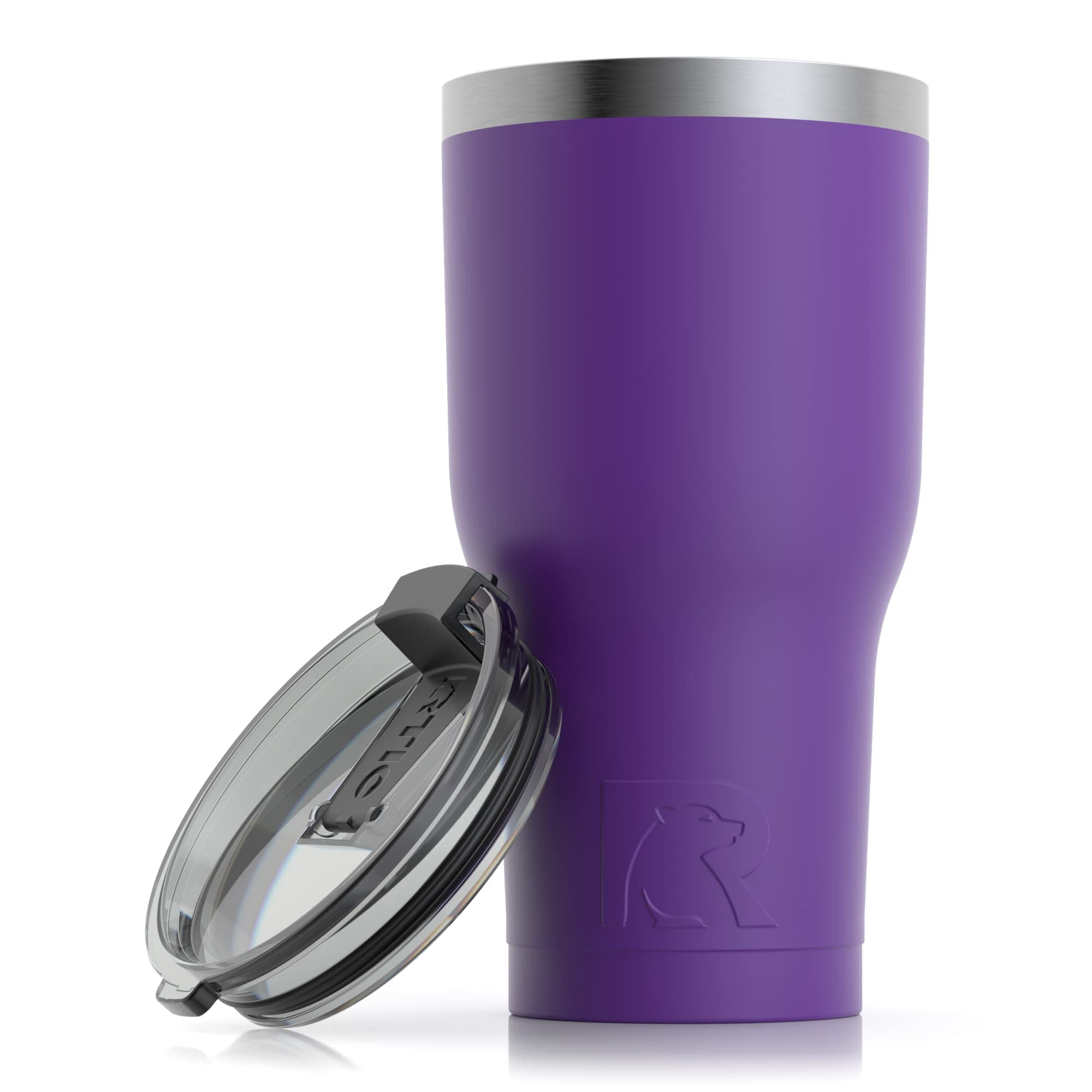 RTIC 30 oz Insulated Tumbler Stainless Steel Coffee Travel Mug with Lid, Spill Proof, Hot Beverage and Cold, Portable Thermal Cup for Car, Camping, Majestic Purple