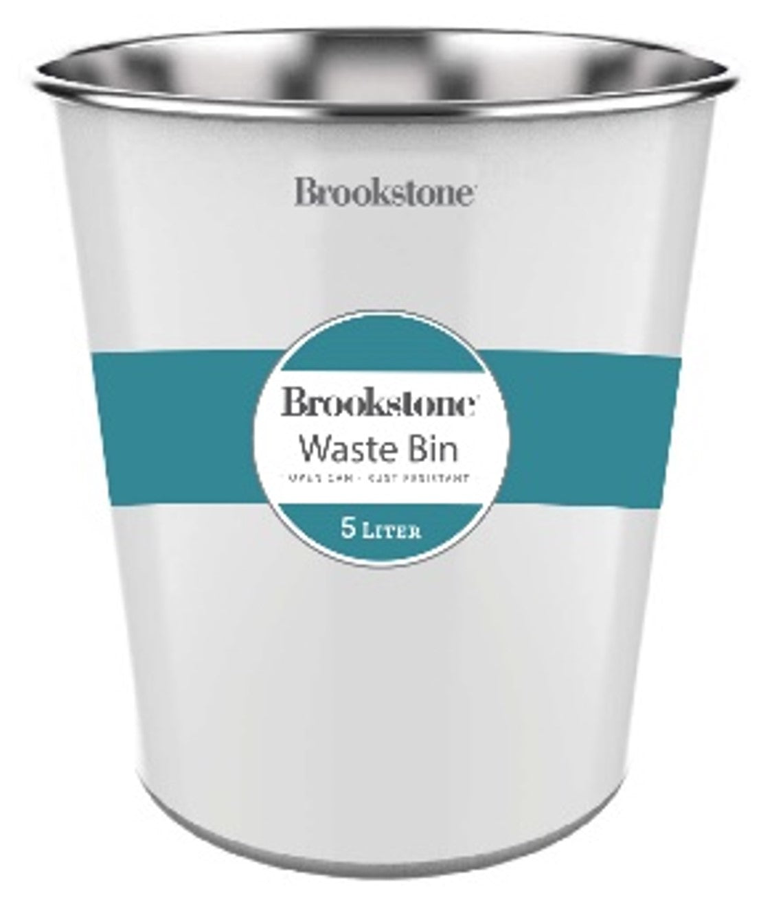 Brookstone 5L Open Waste Bin, White