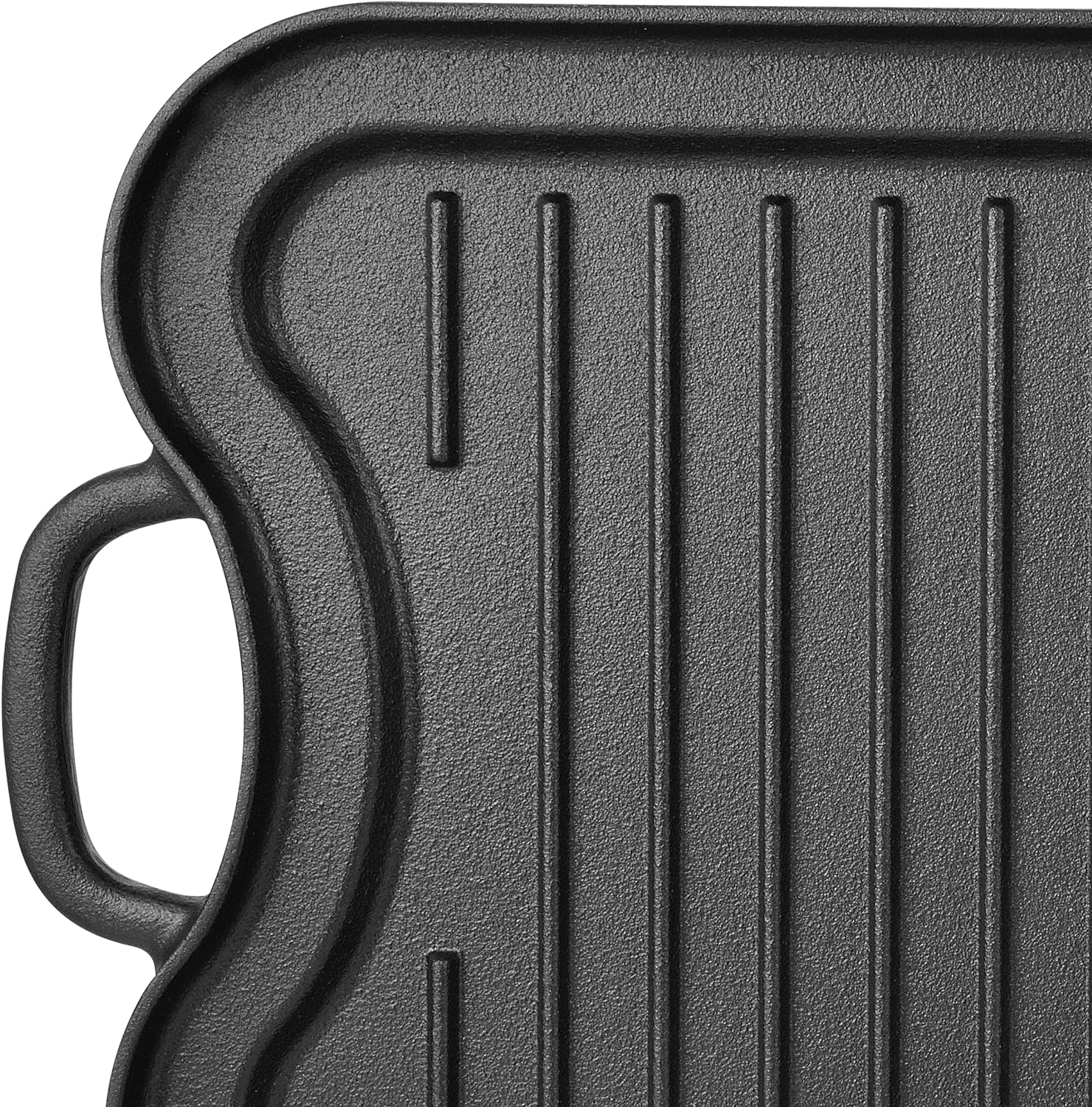 BBQ by MasterPRO - 20" x 10" Pre Seasoned Cast Iron Double Reversible Grill & Griddle