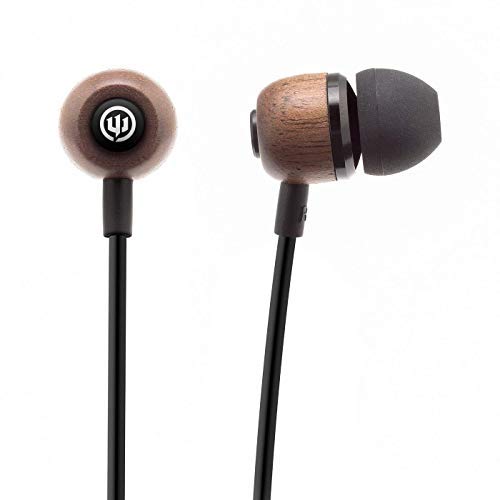 Wicked Audio WI-BT2850 Wireless in-Ear Headphones (Black and Wood), 2 Pack