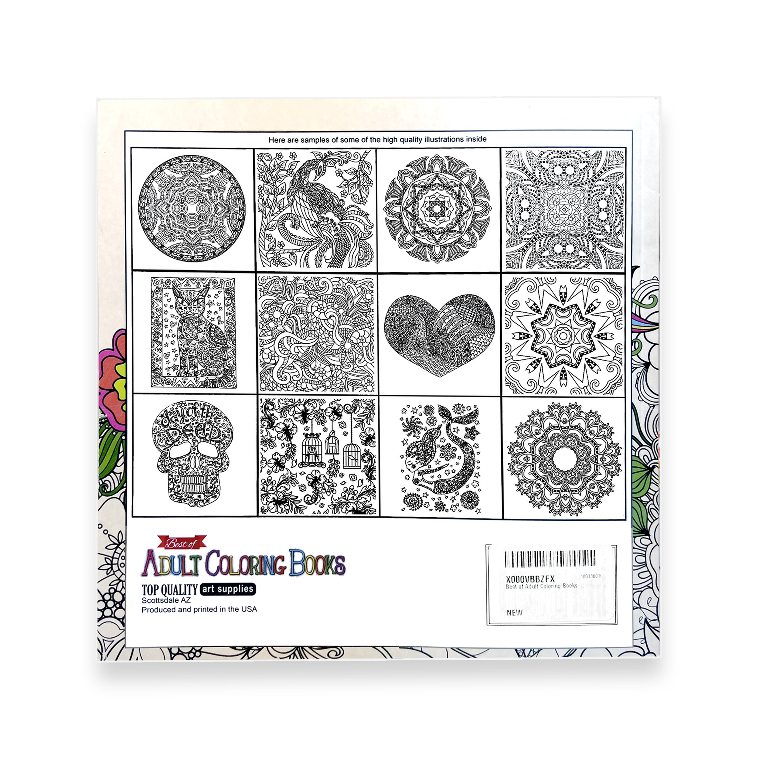 Best of Adult Coloring Books - 33 Designs, 2 Pack