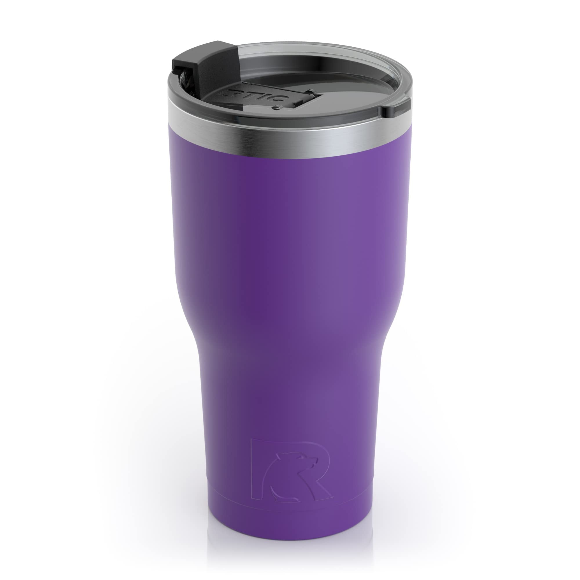 RTIC 30 oz Insulated Tumbler Stainless Steel Coffee Travel Mug with Lid, Spill Proof, Hot Beverage and Cold, Portable Thermal Cup for Car, Camping, Majestic Purple