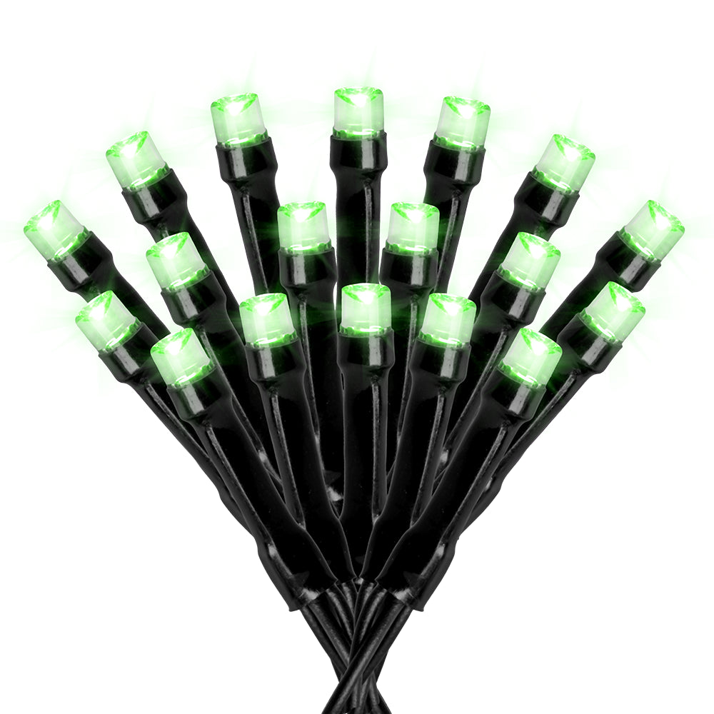 Touch Of Eco 125 Solar Powered LED String Lights, 68 Feet - Green