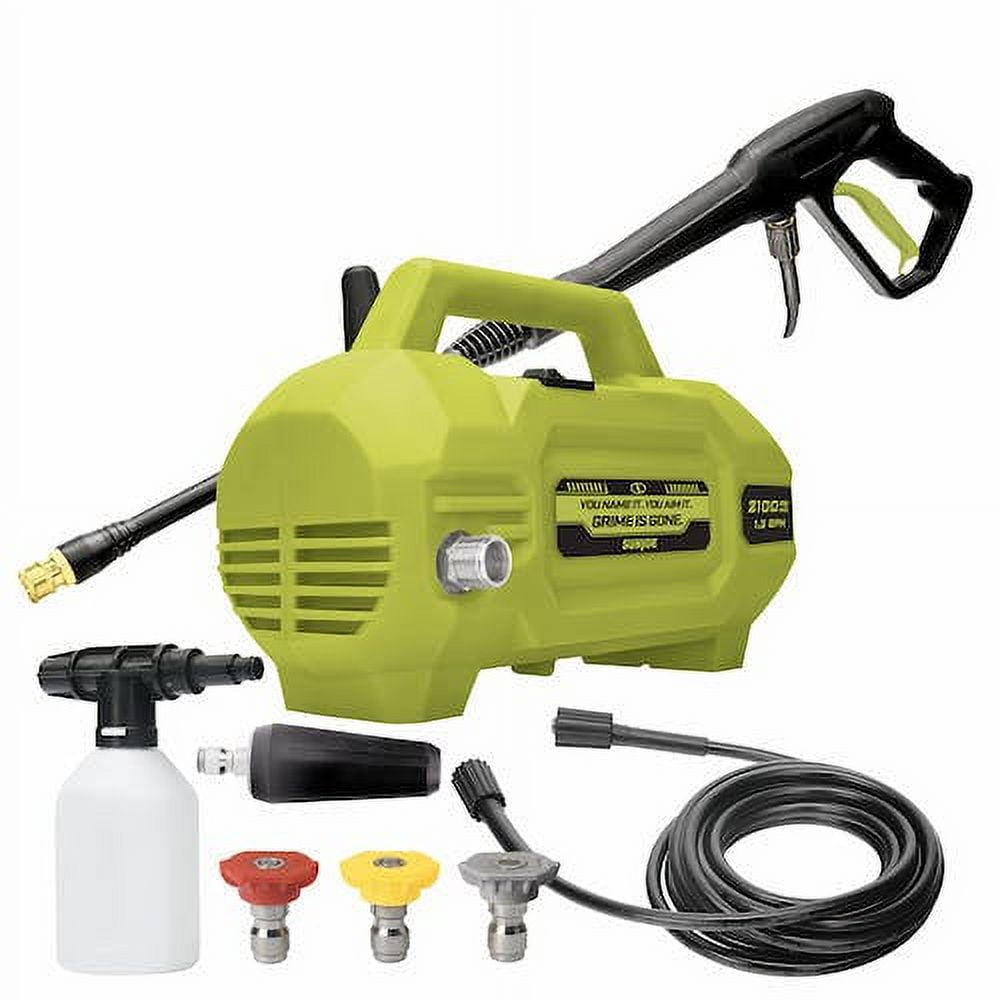 Sun Joe SPX2100HH-SJG Electric Handheld Pressure Washer W/ Foam Cannon and Nozzles | 13-Amp | Easy Carry Handle | Included Accessories