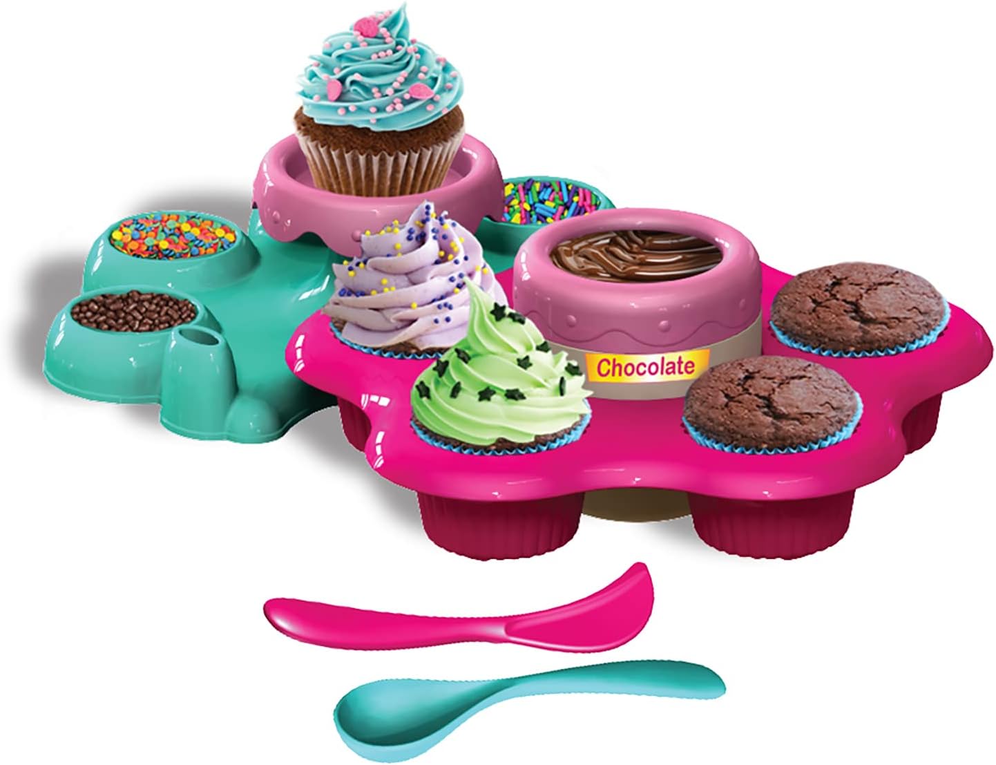 AMAV Toys Cupcake Maker Toy Activity Set Using Microwave Baking - DIY Make Your Own Delicious Treat - Edible Sweet Art